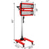 2000W DUAL LAMP INFARED HEATER WITH STAND - 2X 1000W INFARED HEATERS