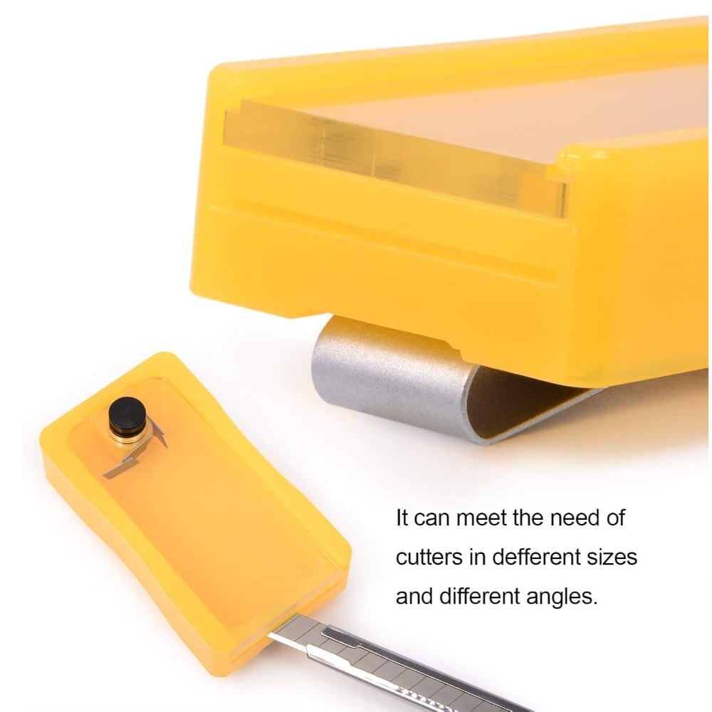 SNAP-OFF BLADE DISPOSAL CONTAINER WITH MAGNET & HANGING CLIP