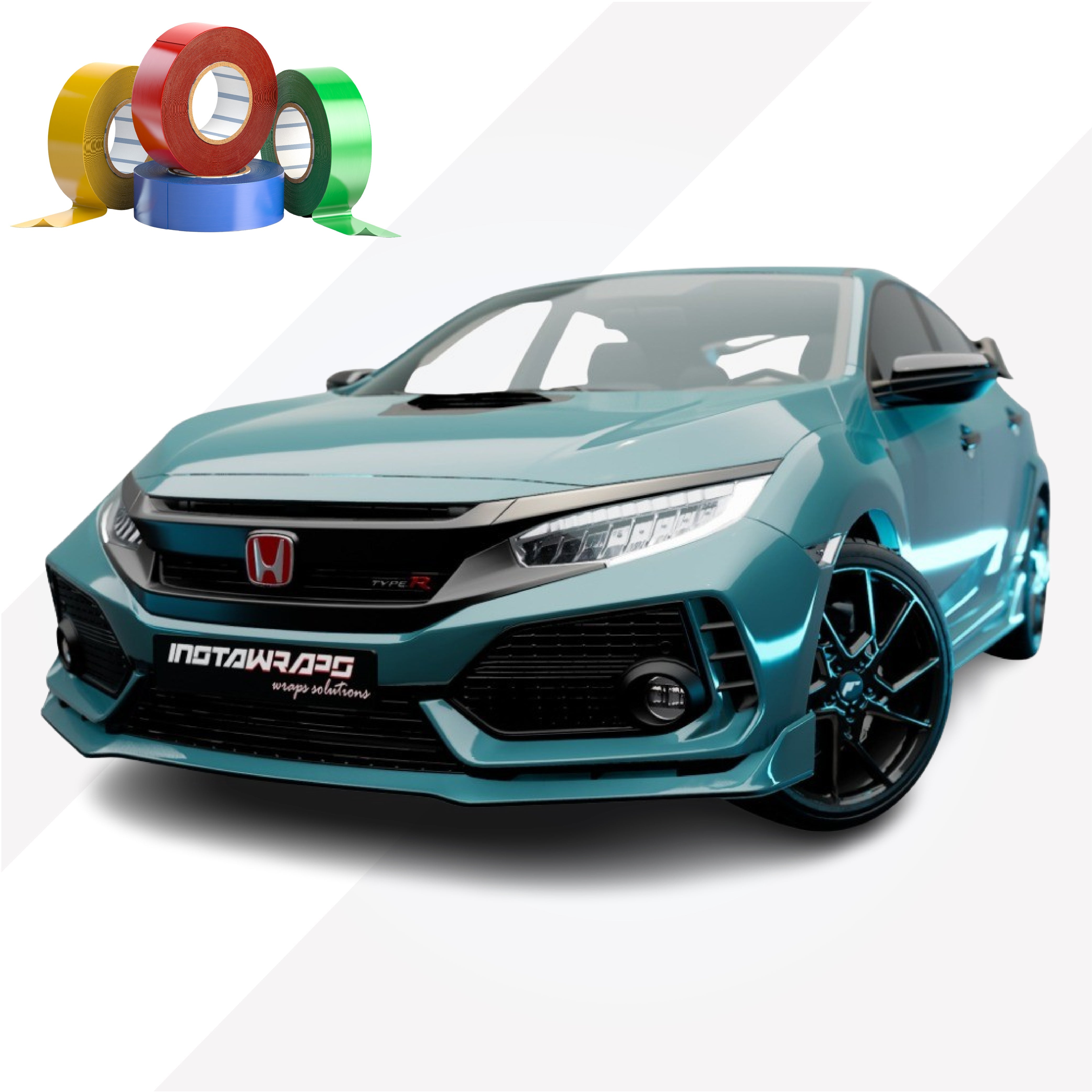 CHROME DELETE / CUSTOM VINYL WRAP TAPE STRIPES | AVERY DENNISON | GLOSS AQUA BLUE | 636-O