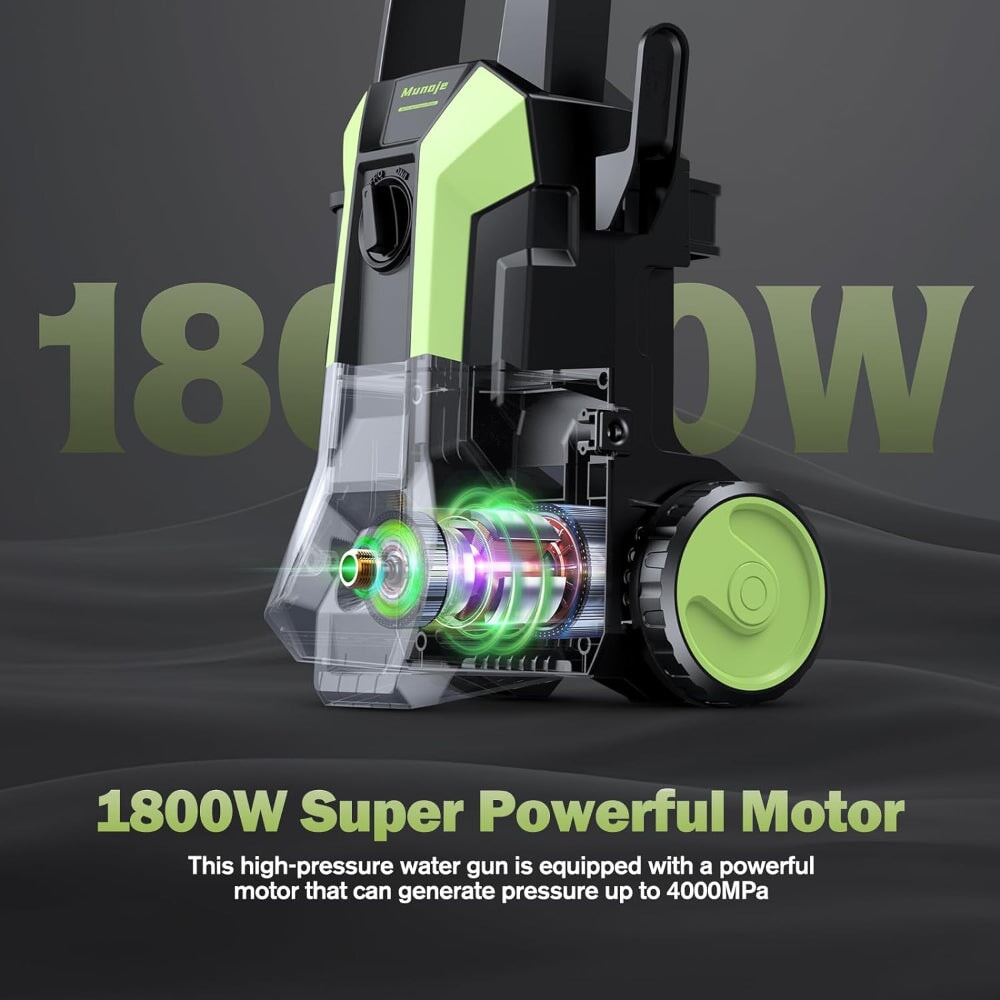 2600PSI ELECTRIC PRESSURE WASHER WITH FOAM CANNON & 4 NOZZLES