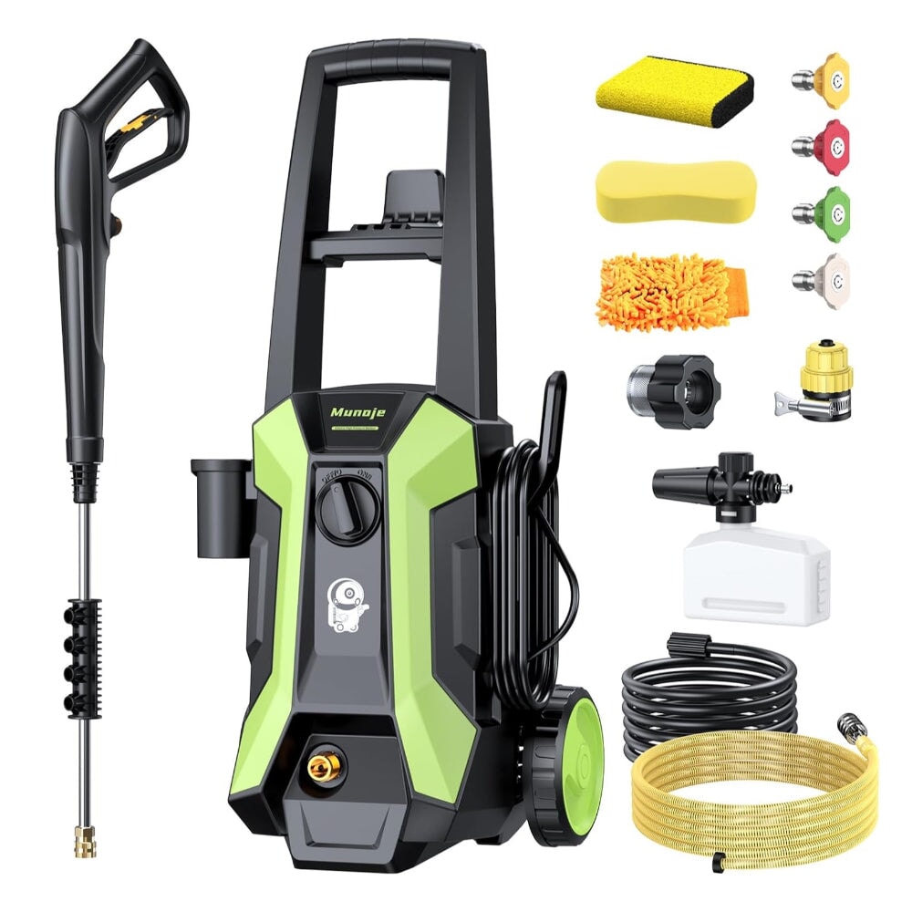 2600PSI ELECTRIC PRESSURE WASHER WITH FOAM CANNON & 4 NOZZLES