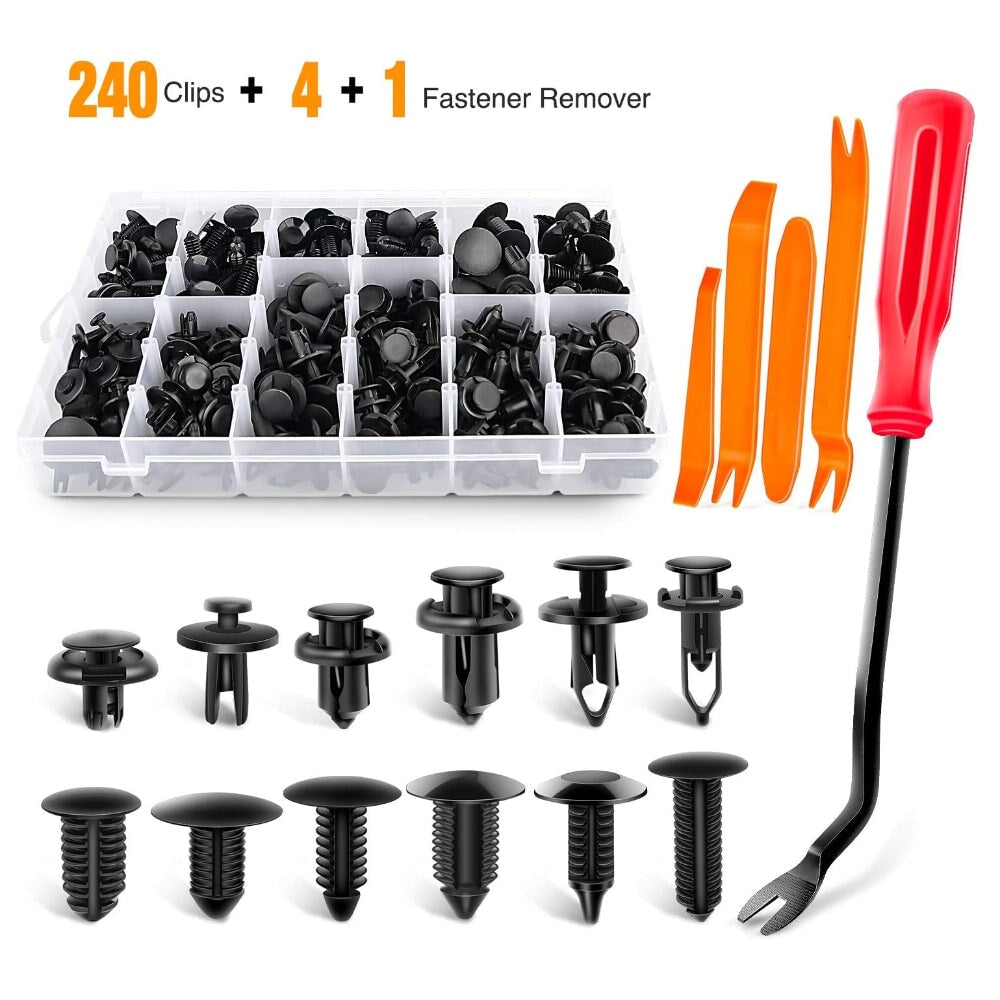 GRC-33 240PCS CAR BUMPER & TRIM RETAINER CLIPS KIT