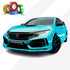 CHROME DELETE / CUSTOM VINYL WRAP TAPE STRIPES | 3M | HIGH GLOSS SKY BLUE | HG77