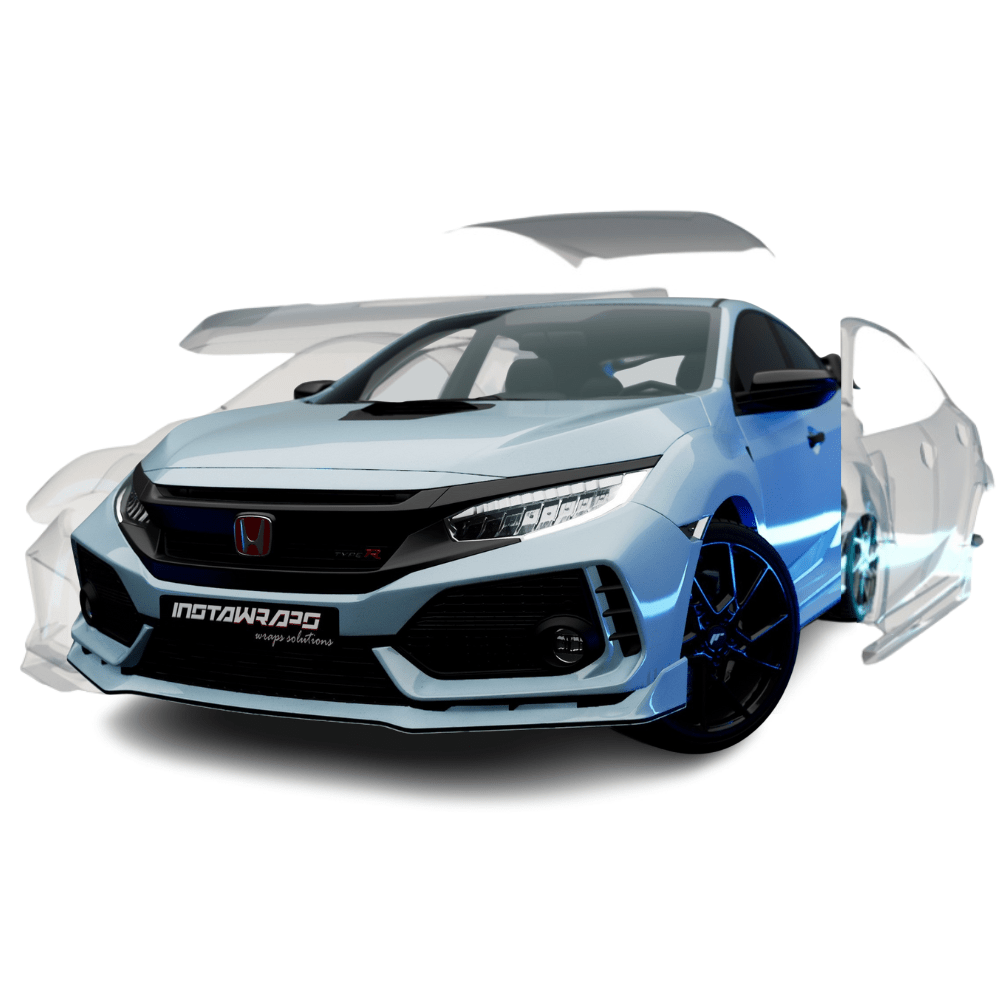 3M COLORED PPF / PWF SERIES GLOSS FROZEN BLUE METALLIC PAINT PROTECTION FILM | PWF-G137