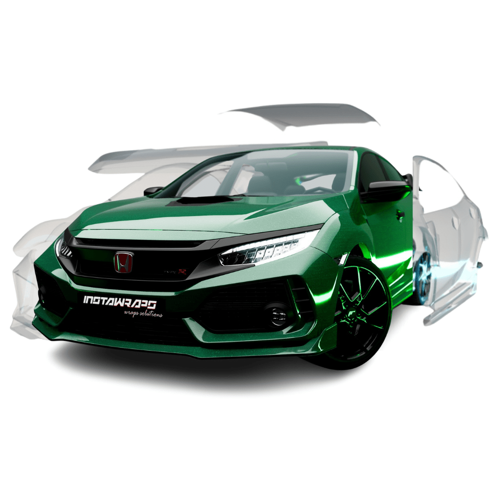 3M COLORED PPF / PWF SERIES GLOSS BRITISH RACING GREEN PAINT PROTECTION FILM | PWF-GP276