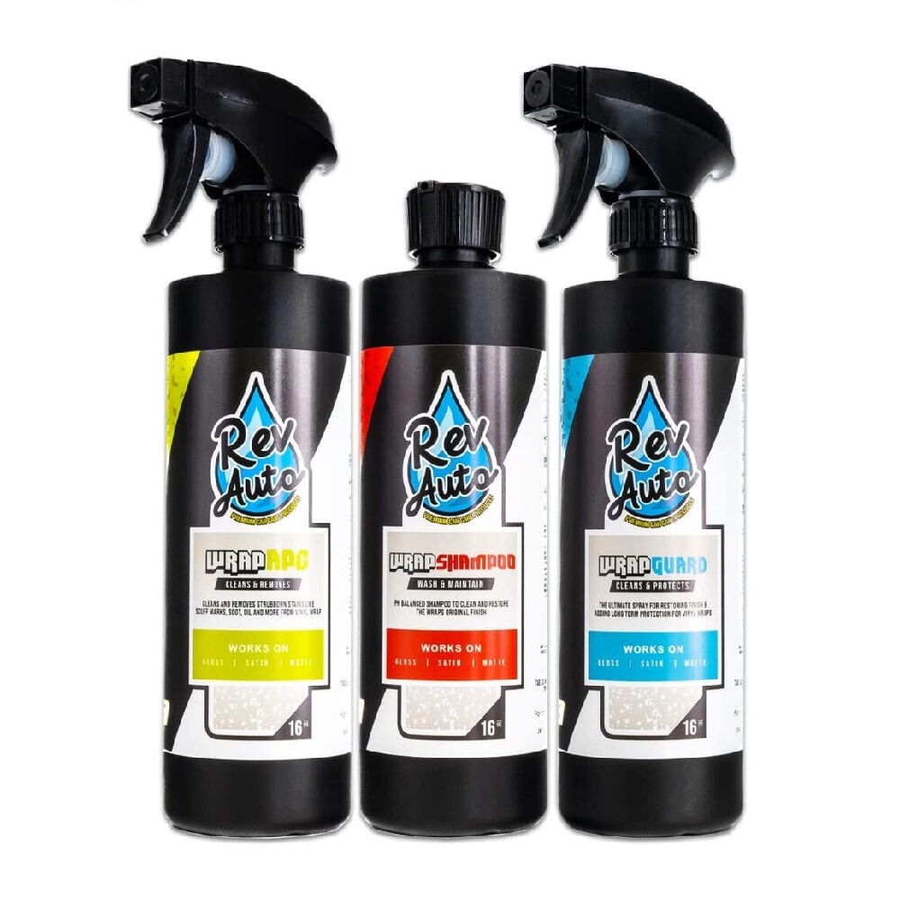 REV AUTO COMPLETE VINYL WRAP CARE (CLEANING) KIT | 3 PIECES