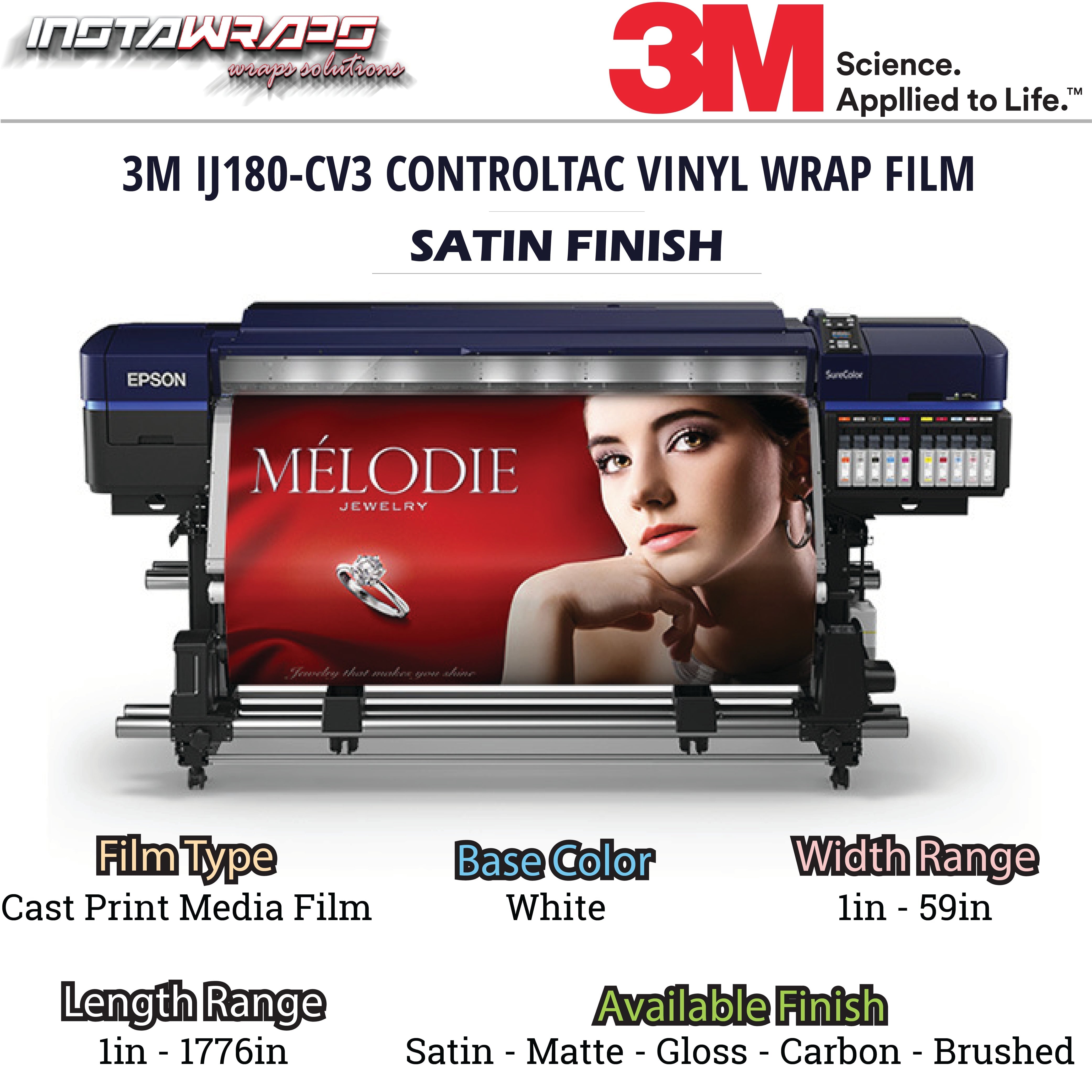 UPLOAD YOUR OWN DESIGN - 3M PRINT FILM / IJ180-MC114 / GLOSS COPPER STARLIGHT FINISH